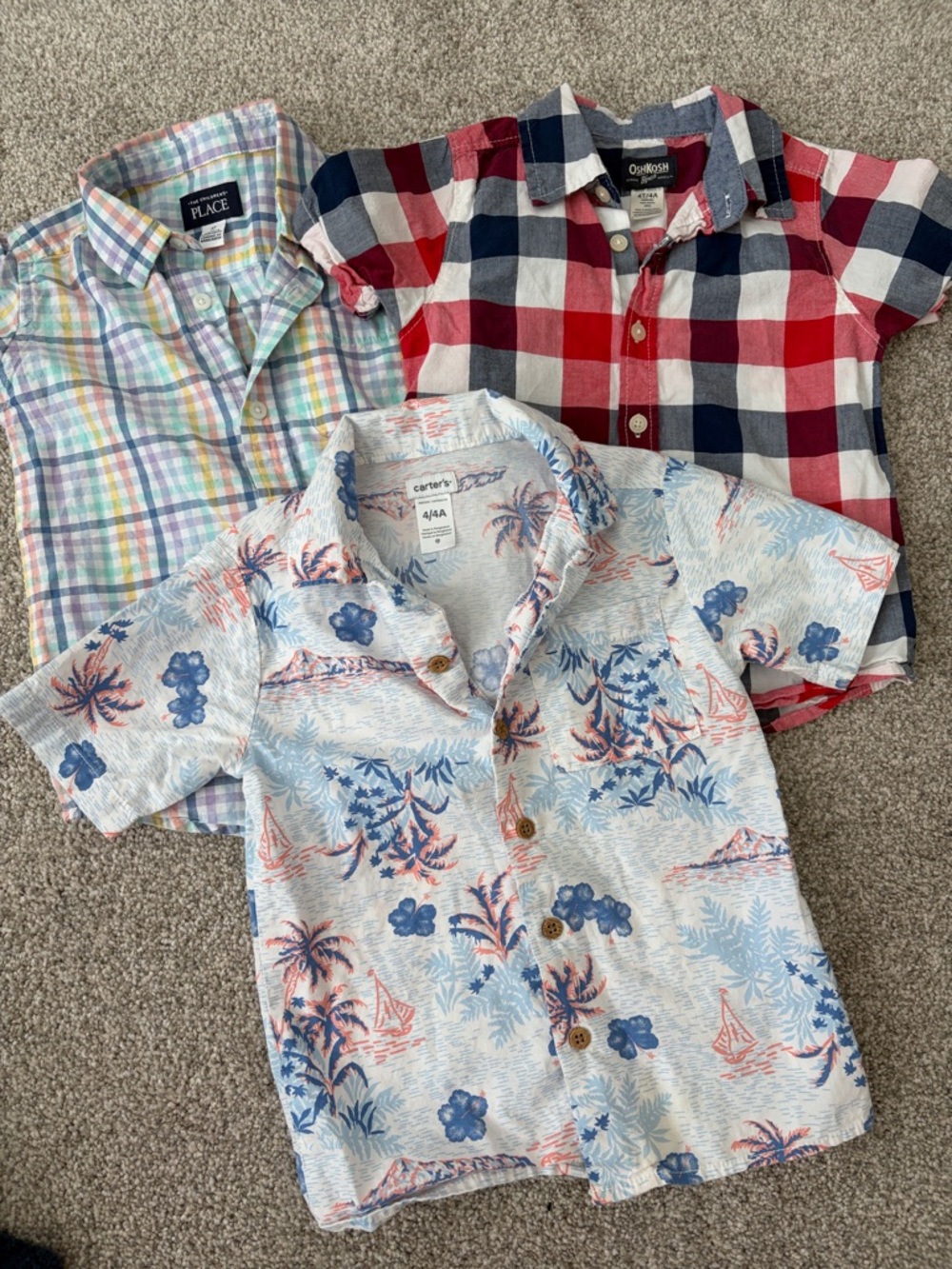 Bundle of 3 Short-Sleeve Button Shirt